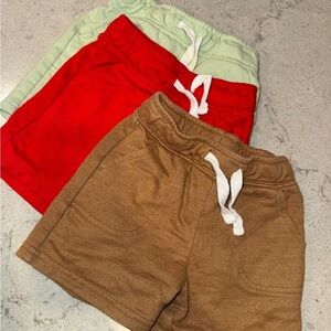 Cat & Jack Kids' Shorts - Red, Mint, and Brown (Lot 3) 18 Month